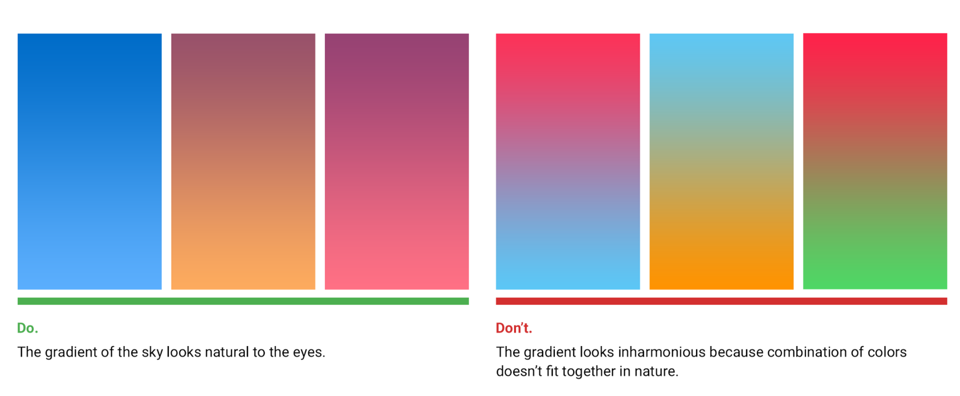 Text color gradient