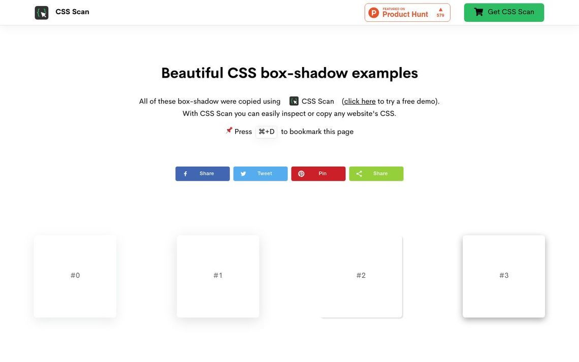 Box shadow css примеры